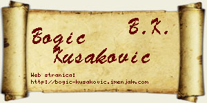 Bogić Kušaković vizit kartica